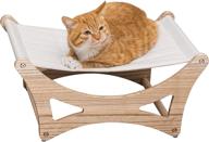 🐱 homenest wooden cat hammock: stylish & sturdy modern cat bed for small & large cats logo