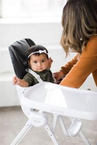 img 2 attached to 🪑 Joovy Nook NB High Chair with Reclinable Seat, Newborn-Ready, Compact Fold, Swing Open Tray - Jet