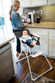 img 1 attached to 🪑 Joovy Nook NB High Chair with Reclinable Seat, Newborn-Ready, Compact Fold, Swing Open Tray - Jet