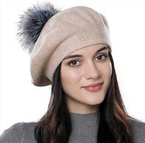 img 4 attached to Stay Fashionable And Cozy With ENJOYFUR'S Women'S Knitted Beret For Autumn And Winter