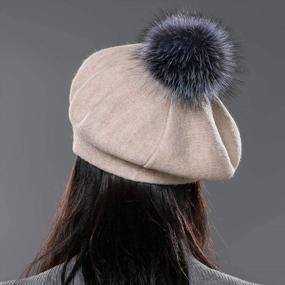 img 3 attached to Stay Fashionable And Cozy With ENJOYFUR'S Women'S Knitted Beret For Autumn And Winter