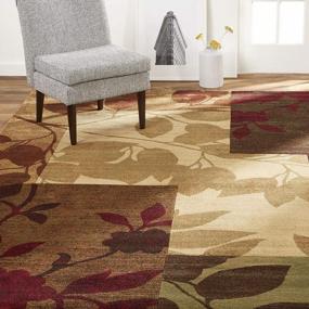 img 4 attached to Modern Beige, Green, And Red Area Rug - Home Dynamix Amelia, 6'7" X 9'10" Rectangle Shape