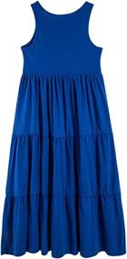 img 2 attached to UNACOO 2 Pack Sleeveless Cotton Dresses Girls' Clothing ~ Dresses