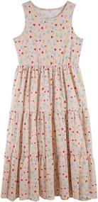 img 1 attached to UNACOO 2 Pack Sleeveless Cotton Dresses Girls' Clothing ~ Dresses