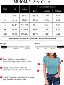 img 1 attached to MIHOLL Women'S Short Sleeve Shirt: Summer Casual Blouses Tops With Round Neck