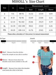 img 1 attached to Женская рубашка с коротким рукавом MIHOLL: Летние повседневные блузки Топы с круглым вырезом