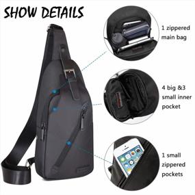 img 1 attached to Multi-Purpose Water Resistant Sling Bag For Outdoor Sports And Fashion