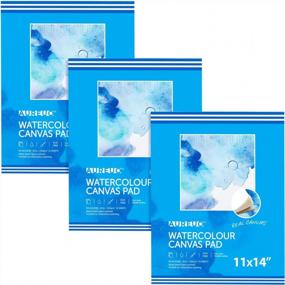 img 4 attached to 🎨 AUREUO Watercolor Painting Canvas Pad - High-Quality 11x14 Inch, 10 Sheets, 3 Pack - Ideal for Water Based Paints - Triple Primed for Optimal Results - Blank Cotton Pads for Artists