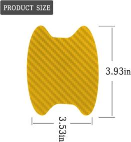 img 3 attached to 🚘 Universal Carbon Fiber Car Door Handle Protector Sticker - Gold