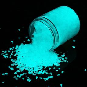 img 3 attached to Shiny Stone Glow in The Dark Gravel: Decorative 🌟 Aquarium Gravel for Fairy Gardens and Fish Tanks, Aqua, 3-5mm