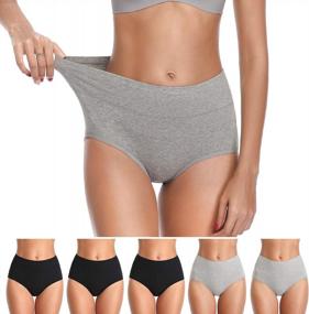 img 4 attached to Cotton Comfort For Women: Soft And Stretchy Full Briefs, No Muffin Top!