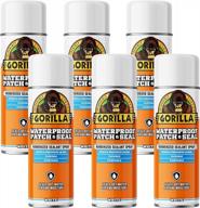gorilla waterproof spray patch & seal, white 14 oz (6 pack) logo