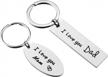 2pcs parent gifts mom dad keychain - birthday christmas valentine's gift for parents from daughter logo