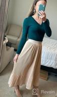 img 1 attached to DRESSTELLS Women'S High Waist Pleated Midi Skirt With Lining - Winter Length For Stylish Look review by Erica Gutierrez