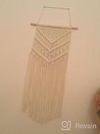img 1 attached to Macrame Wall Hanging Tapestry - Woven Art Decor For Home Boho Style 12" X 31.5 review by Valerie Alicea