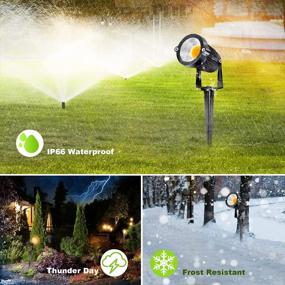 img 1 attached to Illuminate Your Landscape With ALEDECO'S Low Voltage Outdoor Garden Lights: Efficient Spotlights For Trees, Pathways, Backyards, And Flags!