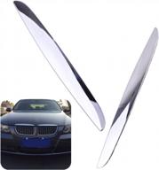 pair of chrome plated hood trims for bmw e90 e91 325i 330i 328i 2006-2008 above kidney grille by citall (fulfilled by sitao) logo