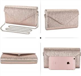 img 2 attached to Sparkle And Shine With Tanpell'S Giltter Envelope Clutch: Perfect For Weddings And Proms