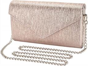img 4 attached to Sparkle And Shine With Tanpell'S Giltter Envelope Clutch: Perfect For Weddings And Proms