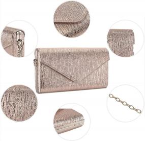 img 1 attached to Sparkle And Shine With Tanpell'S Giltter Envelope Clutch: Perfect For Weddings And Proms