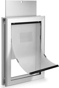 img 4 attached to Ownpets Weatherproof Dog Door: Large Aluminum Pet Door for Dogs Up to 100lbs - Easy Install, Strong & Durable, Magnetic Flap - Inner Frame 11.6 x 16.8 Inch