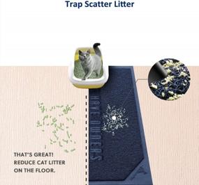 img 3 attached to WePet M Size Cat Litter Mat - Durable PVC Rug With Scatter Control And Waterproof Urine Protection For Easy Clean-Up