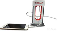 🔌 usb-c desktop supercharger replica charging station - fits android and iphone cables (red) logo