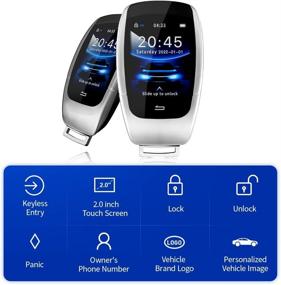 img 2 attached to 🚗 Fitcamx X-900 Smart Remote Control Car Key: Upgrade Keyless Entry, LCD Display Auto Lock & Unlock, All-in-One Key Fob Replacement with Push Start Engine, Optional Logo & Toolkit
