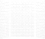 36-in x 60-in x 96-in glue 3-piece shower wall kit - transolid swk603696-21 saramar white logo