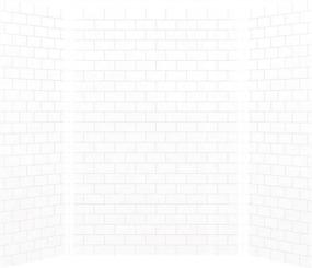 img 4 attached to 36-In X 60-In X 96-In Glue 3-Piece Shower Wall Kit - Transolid SWK603696-21 SaraMar White