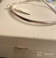 img 1 attached to 💫 Sterling Silver Sparkling Wishbone Bangle Bracelet with Cubic Zirconia - Pandora Jewelry review by Kandi Villanueva
