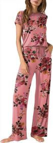 img 3 attached to Women'S Floral Summer Jumpsuits: LAINAB Loose Short Sleeve Style
