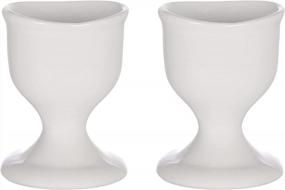img 4 attached to Чашка для промывания глаз белого цвета, набор из 2 предметов, изготовленная из фарфоровой керамики для поддержания чистоты и здоровья глаз + бархатная подарочная коробка