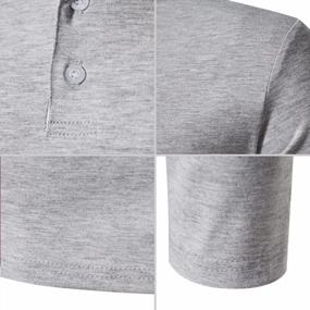 img 1 attached to Men'S Long Sleeve Slim-Fit Cotton Golf Polo Shirt - WATERWANG Basic Design