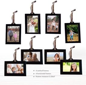 img 3 attached to Klikel Family Tree Photo Frame Ornaments - 4 Vertical And 4 Horizontal Hanging Frames For 1.5" X 2.5" Pictures