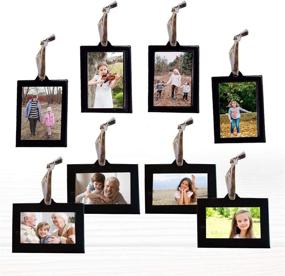 img 4 attached to Klikel Family Tree Photo Frame Ornaments - 4 Vertical And 4 Horizontal Hanging Frames For 1.5" X 2.5" Pictures