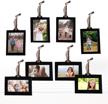 klikel family tree photo frame ornaments - 4 vertical and 4 horizontal hanging frames for 1.5" x 2.5" pictures logo