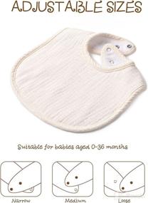 img 3 attached to Konssy Muslin Baby Bibs: 8 Pack Unisex Cotton Bandana 👶 Drool Bibs for Teething and Drooling - 8 Solid Colors Set