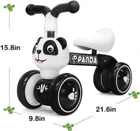 img 3 attached to Panda Baby Balance Bikes - No Pedal Riding Toy For 1-3 Year Olds - Perfect Gift For First Birthday And Holidays