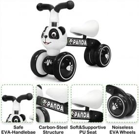 img 2 attached to Panda Baby Balance Bikes - No Pedal Riding Toy For 1-3 Year Olds - Perfect Gift For First Birthday And Holidays