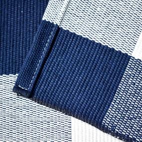 img 1 attached to USTIDE Buffalo Check Rug: Stylish Black and White Plaid, Washable and Hand-Woven for a Retro Farmhouse Look