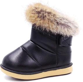 img 3 attached to 👞 Cozy Komfyea: Stylish and Durable Winter Leather Shoes and Boots for Toddler Boys