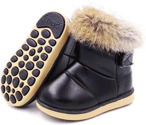 img 2 attached to 👞 Cozy Komfyea: Stylish and Durable Winter Leather Shoes and Boots for Toddler Boys