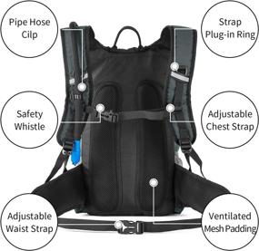 img 1 attached to 🎒 Stay Hydrated on the Go with RUPUMPACK Insulated Hydration Backpack - Ideal for Hiking, Running, Cycling, Camping, and Commuting - BPA Free Bladder Included - Lightweight and Versatile - 18L Capacity - Suitable for Men, Women, and Kids