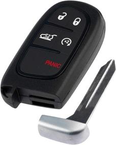 img 1 attached to Keyless Entry Remote Start Fob (GQ4-54T) for 2014-2019 Jeep Cherokee - Smart Key - Compatible with 2015, 2016, 2017 and 2018