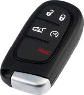 keyless entry remote start fob (gq4-54t) for 2014-2019 jeep cherokee - smart key - compatible with 2015, 2016, 2017 and 2018 logo