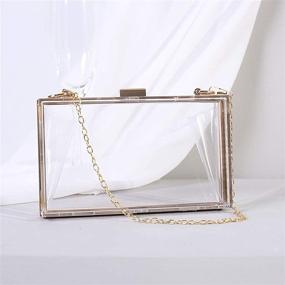 img 3 attached to Stylish Transparent Acrylic Evening Fashion Shoulder Handbags & Wallets in Clutches & Evening Bags for Women