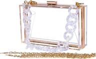 stylish transparent acrylic evening fashion shoulder handbags & wallets in clutches & evening bags for women логотип