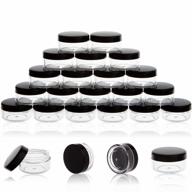 75-pack of black 3 gram 3 ml zejia sample containers with lids - ideal for makeup and beauty samples logo