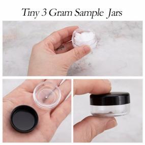 img 3 attached to 75-Pack Of Black 3 Gram 3 ML ZEJIA Sample Containers With Lids - Ideal For Makeup And Beauty Samples